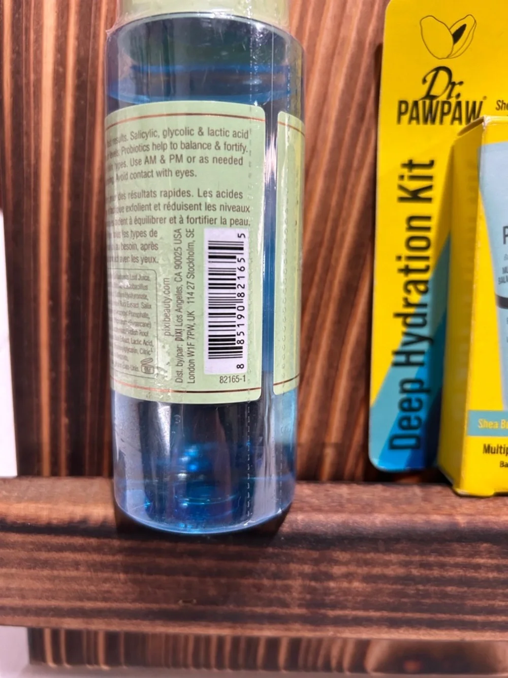 Pixi Blue & Light Green Clarifying Tonic with Dr. PawPaw Yellow Lip Care Kit
